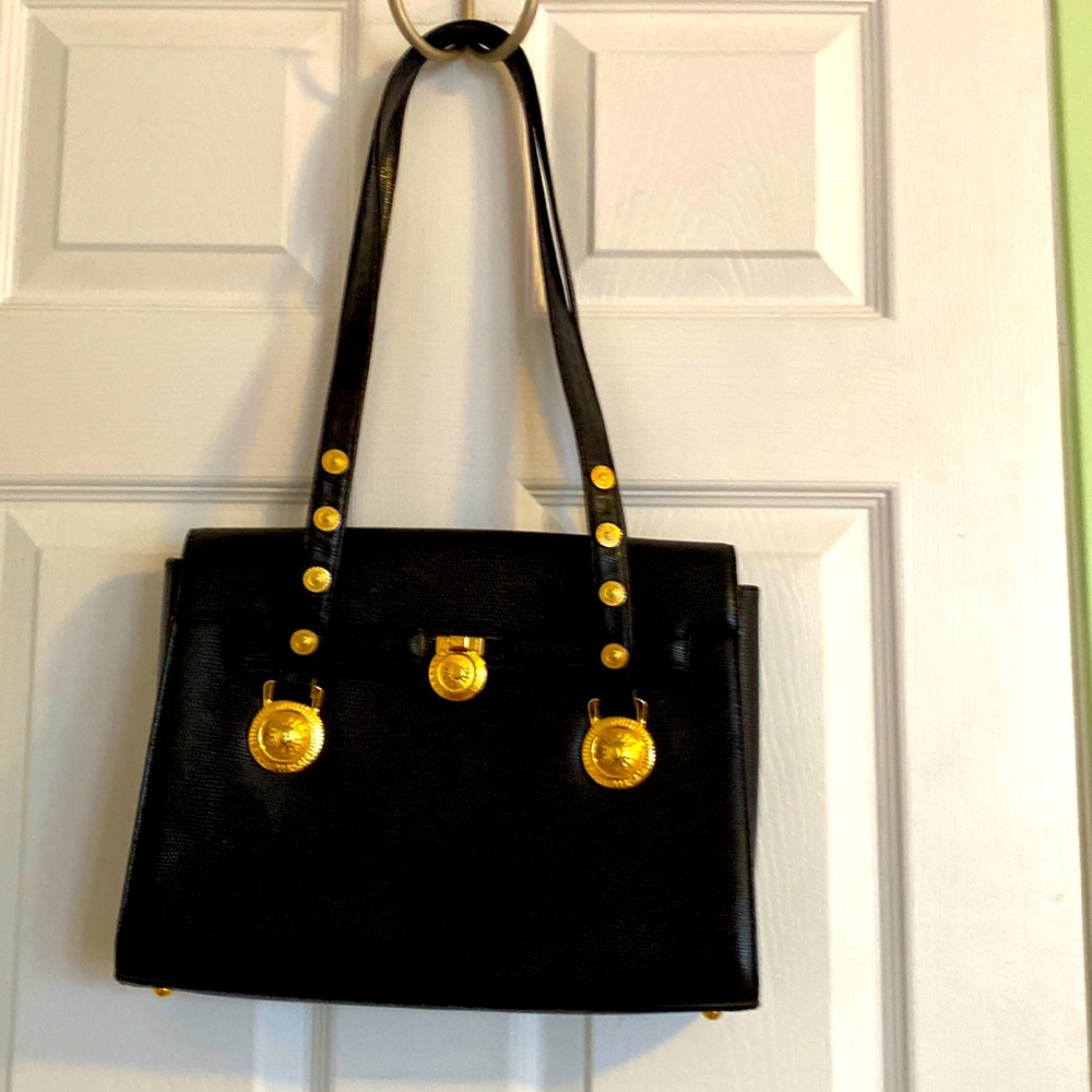 COPY - Gianni Versace black leather shoulder bag